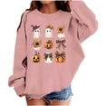 thumbnail image 1 of BLTIBY Kids Halloween Sweatshirt Toddler Girls Boys Ghost Pumpkin Floral Printed Fleece Long Sleeve Tops Fall Casual Pullover Blouse Pink 3 2-3Years, 1 of 6