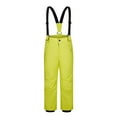 thumbnail image 1 of BLTIBY Kids Snow Bibs Overalls Boys Girls Waterproof Windproof Snow Pants Warm Insulated Skiing Snowboard Winter Snowsuits with Pockets Yellow 6-7 Years, 1 of 7