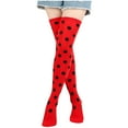 thumbnail image 1 of BLTIBY Over the Knee High Polka Dot Printed Socks for Women Men Long Cotton Warm Tube Sports Thigh High Socks Tall Stockings for Outdoor Watermelon Red Free Size, 1 of 4
