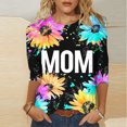 thumbnail image 1 of BLTIBY Mama Shirts for Women Mothers Day Mommy Mom Graphic Short Sleeve Round Neck T Shirts Casual Pullover Tops Tee Gifts Black 3XL, 1 of 5