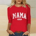 thumbnail image 1 of BLTIBY Mama Shirts for Women Mothers Day Mommy Mom Graphic Short Sleeve Round Neck T Shirts Casual Pullover Tops Tee Gifts Red S, 1 of 5