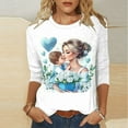 thumbnail image 1 of BLTIBY Mama Shirts for Women Mothers Day Mommy Mom Graphic Short Sleeve Round Neck T Shirts Casual Pullover Tops Tee Gifts White 2 XL, 1 of 5