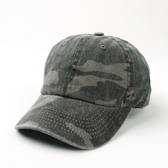 BLTIBY Men Women Washed Cotton Denim Baseball Cap Vintage Unstructured Trucker Hat Adjustable Dad Hat for Outdoor Daily Camouflage Free Size