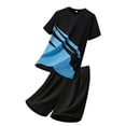 thumbnail image 1 of BLTIBY Men's 2 Piece Outfits Summer Mesh Short Sleeve T Shirt and Short Sets Breathable Tracksuit Sportswear Sky Blue M, 1 of 6