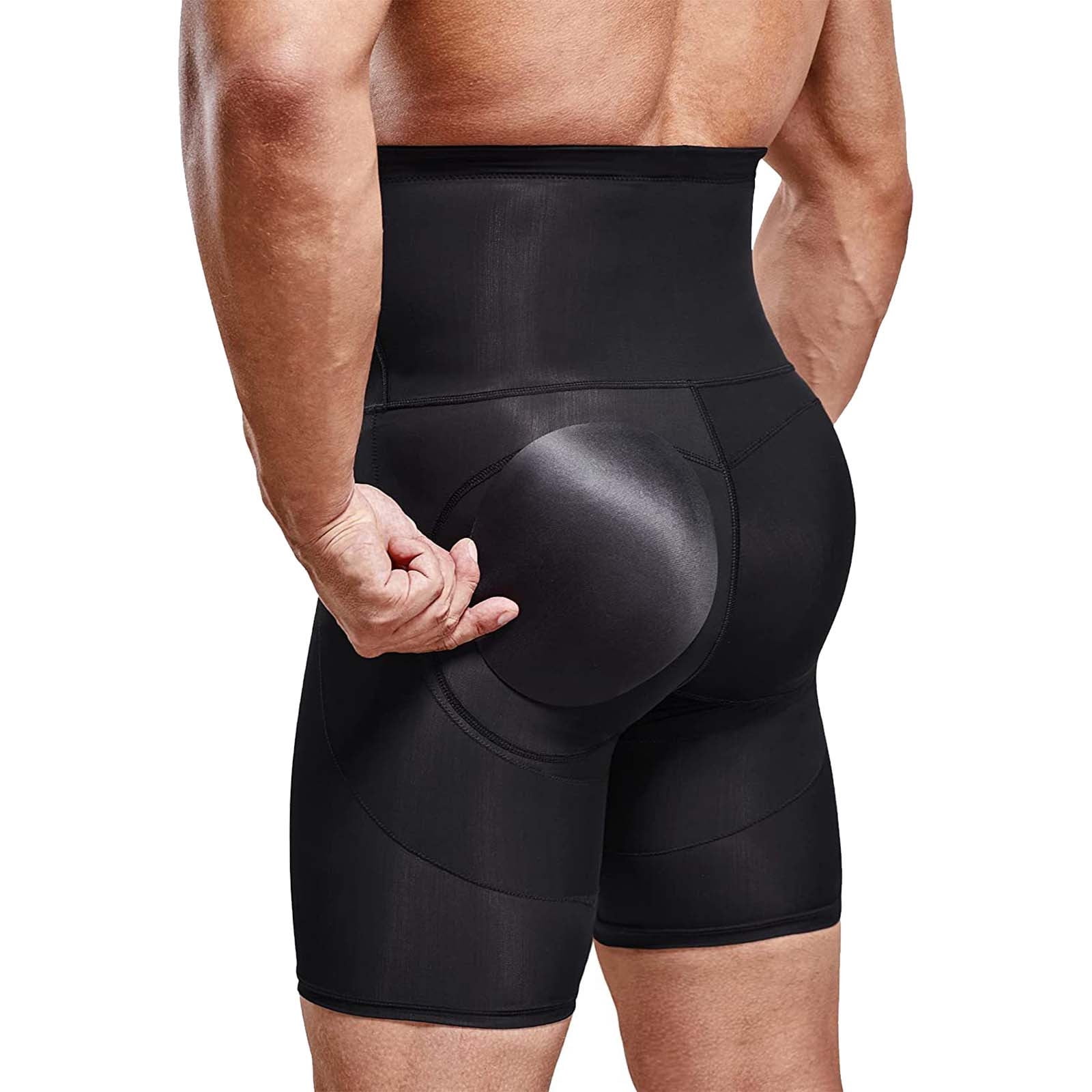 BLTIBY Mens Boxers High Waisted Tummy Control Shapewear Underwear with ...
