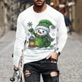 thumbnail image 1 of BLTIBY Mens Christmas Sweatshirts Xmas Printed Funny Graphic Long Sleeve Crewneck Top Fashion Casual Pullover Blouse Green 2 M, 1 of 5