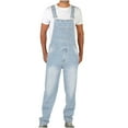 thumbnail image 1 of BLTIBY Mens Denim Bib Overalls Jeans Jumpsuits Workwear Pants Adjustable Straps Long Cargo Trousers Lightweight Fashion Multiple Pockets Hippy Clothes Light Blue 2 3XL, 1 of 5
