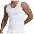 thumbnail image 1 of BLTIBY Mens Shapewear Tank Top Undershirt Slimming Body Shaper Tummy Control Vest Gynecomastia with Zipper White M, 1 of 6