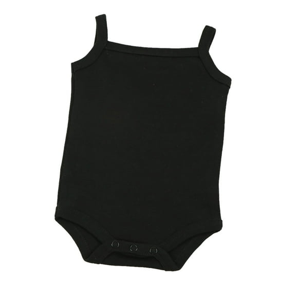 BLTIBY Newborn Baby Girl Boy Summer Romper Unisex Solid Color Halter Jumpsuit Sleeveless Backless Overalls Outfits Infant Fashion Bodysuit Black 3-6 Months