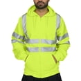 thumbnail image 1 of BLTIBY Reflective Jacket for Men High Visibility Safety Hoodie Casual Fit Hi Vis Hoodies Long Sleeve Zip Up Comfort Jacket Green L, 1 of 5