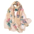 thumbnail image 1 of BLTIBY Scarf for Women Soft Warm Printed Silk Scarf Fall Spring Fashion Comfortable Lightweight Shawl Beige One Size, 1 of 2