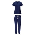 thumbnail image 1 of BLTIBY Scrubs for Men Set Stretch Fit Scrub V-Neck Top & Jogger Pants Medical Nurse Uniforms Outfits Multi Pockets Navy M, 1 of 6