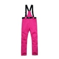 thumbnail image 1 of BLTIBY Ski Jumpsuit Women Ladies Ski Snow Bib Pants Adjustable Overalls Warm Insulated Waterproof Snowboard Softshell Pants with Pockets Wide Leg Loose Rompers Hot Pink S, 1 of 8