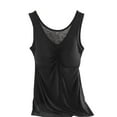 thumbnail image 1 of BLTIBY Sleepwear Nightgowns for Women Sleeveless V Neck Modal Night Gown with Chest Pad Pullover Soft Night Shirt Lightweight Sleep Shirts Black Free Size, 1 of 2