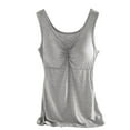 thumbnail image 1 of BLTIBY Sleepwear Nightgowns for Women Sleeveless V Neck Modal Night Gown with Chest Pad Pullover Soft Night Shirt Lightweight Sleep Shirts Gray Free Size, 1 of 2
