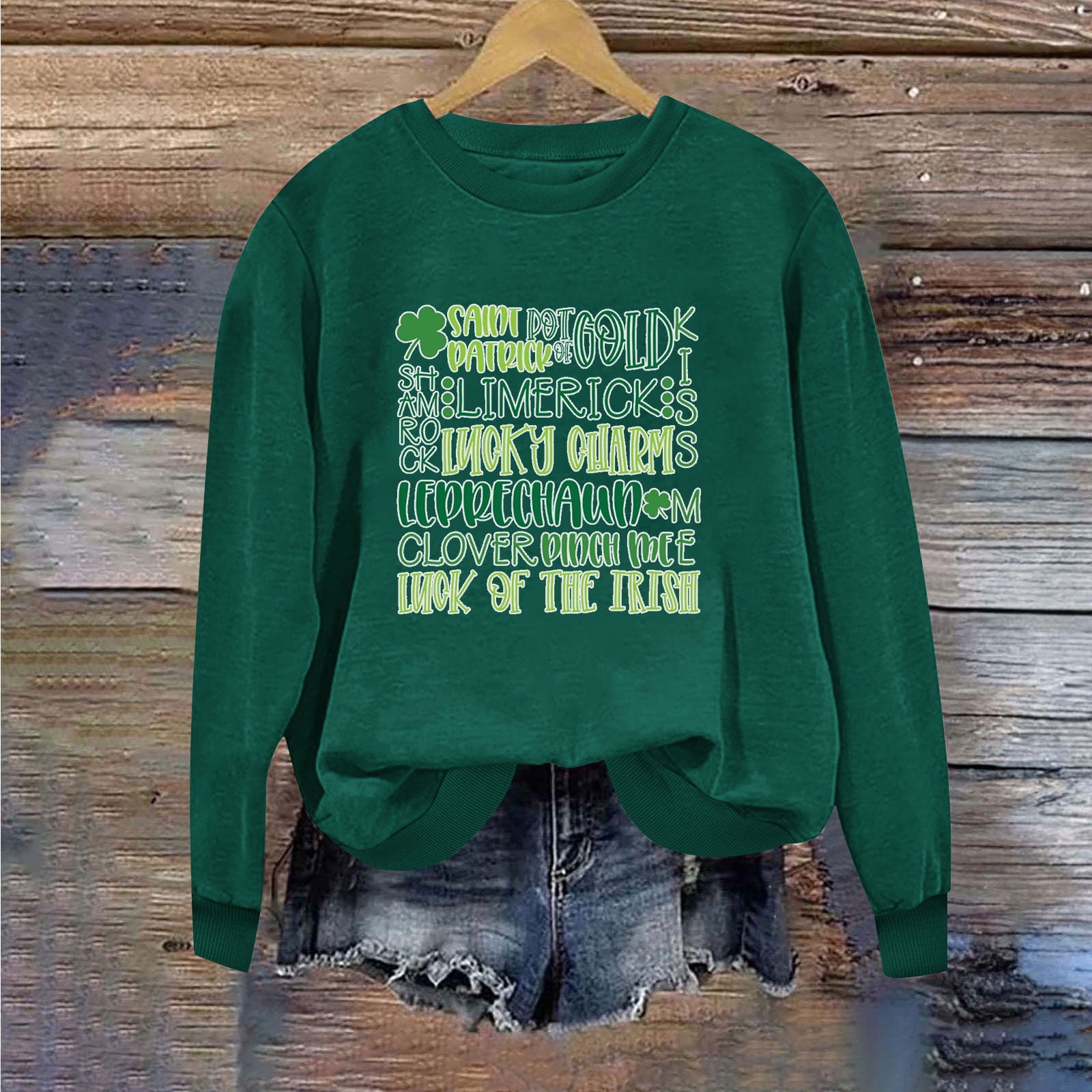 ST. PATRICK'S DAY Round Neck Dropped Shoulder Sweatshirt