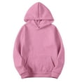 thumbnail image 1 of BLTIBY Sweatshirts for Men Hoodies Long Sleeve Round Neck Solid Color Blouse Fashion Lightweight Casual Pullover Tops with Pockets Pink XL, 1 of 6