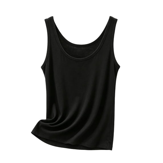 BLTIBY Tank Top for Women V Neck Pullover Sleeveless Lightweight Shirts Soft Casual Layering Blouse Fashion Comfortable Homewear Black L
