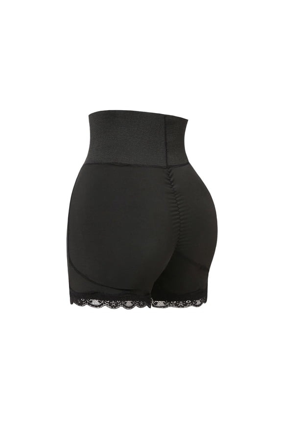 Thigh Shapers for Women Tummy Control High Waisted Butt-lifting Underwear Seamless Solid Color Shaper Slimming Shorts Black XL