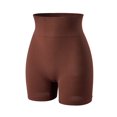 thumbnail image 1 of BLTIBY Thigh Shapers for Women Tummy Control Mid Waisted Butt-lifting Seamless Faux Denim Printed Shaper Underwear Slimming Shorts Coffee L, 1 of 2