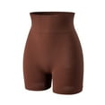 thumbnail image 1 of BLTIBY Thigh Shapers for Women Tummy Control Mid Waisted Butt-lifting Seamless Faux Denim Printed Shaper Underwear Slimming Shorts Coffee M, 1 of 2