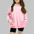 thumbnail image 1 of BLTIBY Toddler Baby Girl Half Zip Sweatshirts Hoodies Solid Colour Round Neck Pullover Blouse Shirt Tops Fashion Fall Spring Clothes 2025 Pink 11-12 Years, 1 of 9