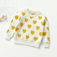 thumbnail image 1 of BLTIBY Toddler Baby Girls Valentine's Day Sweater Sweatshirts Autumn Winter Heart Printed Infant Pullover Crewneck Blouse Long Sleeve Top Shirts Fashion Casual Clothes White 4-5 Years, 1 of 4