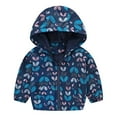 thumbnail image 1 of BLTIBY Toddler Girls Boys Rain Jacket Hooded Windbreaker Lightweight Cute Print Coat Fall Long Sleeve Windproof Raincoar with Pockets Pink 3 6-7Years, 1 of 4