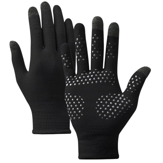 BLTIBY Ultra-Thin Mobile Gaming Gloves for Women Men Touchscreen Gaming Gloves Anti-Sweat Mobile Finger Sleeve Breathable Black One Size
