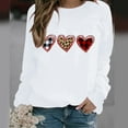 thumbnail image 1 of BLTIBY Valentine's Day Sweatshirts for Women Autumn Long Sleeve Round Neck Printed Pullover Shirts Fashion Casual Loose Top White M, 1 of 3