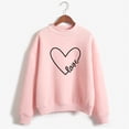 thumbnail image 1 of BLTIBY Valentines Day Shirts for Women Love Heart Printed Sweatshirts Long Sleeve Crew Neck Fashion Pullover Tops Pink L, 1 of 4