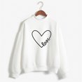 thumbnail image 1 of BLTIBY Valentines Day Shirts for Women Love Heart Printed Sweatshirts Long Sleeve Crew Neck Fashion Pullover Tops White M, 1 of 4
