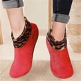 thumbnail image 1 of BLTIBY Velvet Indoor Socks Home Non-slip Winter Warm Thermal Socks Slippers Non Slip Elastic Floor Sock Fuzzy for House Red One Size, 1 of 1