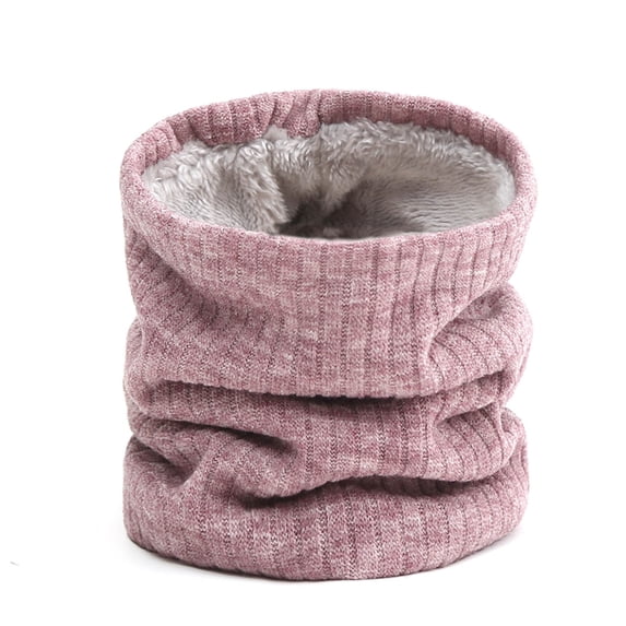 BLTIBY Winter Knitted Neck Gaiter for Men Women Neck Warmer Windproof Fleece Thick Ski Mask Face Scarf for Cold Weather Outdoor Sports Pink One Size