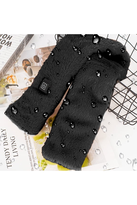 Winter Scarf for Women 3 Temp Settings Usb Heating Scarf Cordless Neck Heating Scarf Washable Lightweight Black One Size