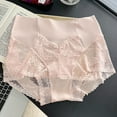 thumbnail image 1 of BLTIBY Women Butt Lifter Briefs High Waisted Tummy Control Solid Color Lace Underwear Body Shaper Thin Panties Pink L, 1 of 3