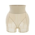 thumbnail image 1 of BLTIBY Women Butt Lifter Shapewear Mid/High Waisted Tummy Control Hollow Out Underwear Seamless Solid Color Breathable Body Shaper Shorts Beige 2 XL, 1 of 2