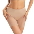 thumbnail image 1 of BLTIBY Women Butt Lifter Shapewear Mid Waisted Tummy Control Mesh Underwear Seamless Solid Color Body Shaper Shorts Beige XXL, 1 of 5
