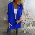 thumbnail image 1 of BLTIBY Women Coat Trench Jacket Hooded Fall Winter Solid Color Button Plush Peacoat Mid-Length Loose Cardigan Overcoat Long Sleeve Tops with Pockets Blue S, 1 of 7