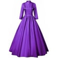 BLTIBY Women Court Gowns Dress Victorian Fall Winter Gothic Retro Solid