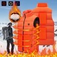 thumbnail image 1 of BLTIBY Women Men Heated Vest, Lightweight 5 Heating Zones Vests (Battery Pack Not Included) Winter Warm Casual Sleeveless Jackets with Pockets Orange S, 1 of 8