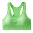 thumbnail image 1 of BLTIBY Women Sports Bra Seamless Comfort Shapewear Adjustable Strap Bralettes Vest Style Athletic Wireless Wrap Chest for Yoga Fitness Exercise Green Free Size, 1 of 5