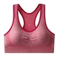 thumbnail image 1 of BLTIBY Women Sports Bra Seamless Comfort Shapewear Adjustable Strap Bralettes Vest Style Athletic Wireless Wrap Chest for Yoga Fitness Exercise Red Free Size, 1 of 5