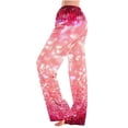 thumbnail image 1 of BLTIBY Women Valentine's Day Pajama Pant Autumn Spring Love Printed Comfy Lounge Wide Leg Fashion Casual Stretch Palazzo Pj Bottoms Trousers with Pockets 2025 Pink 3XL, 1 of 4