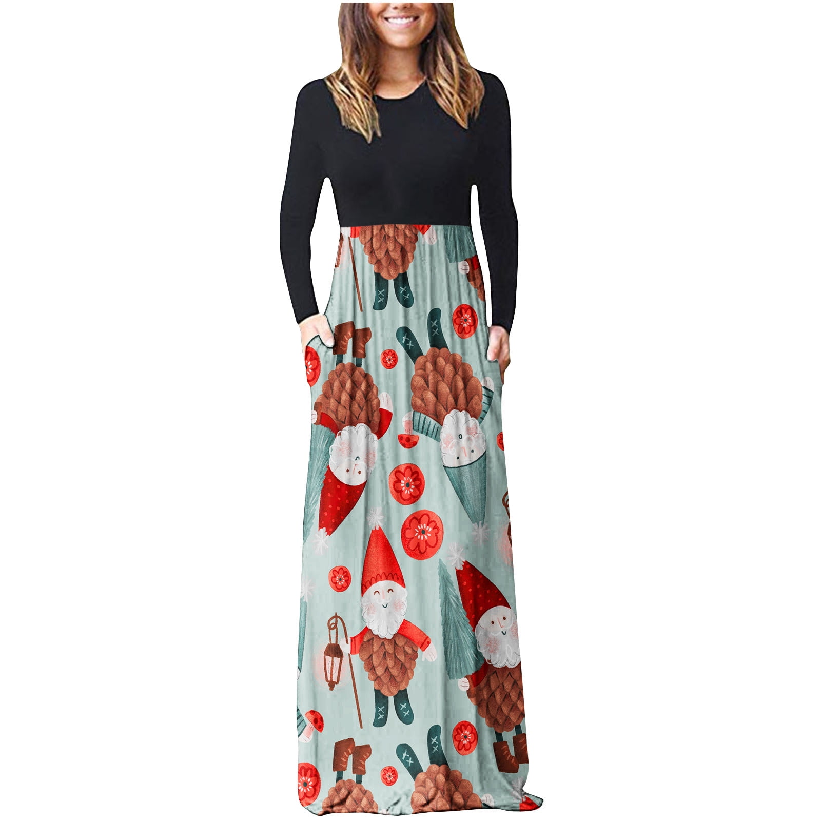 Warm Christmas Maxi Dress