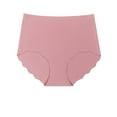 thumbnail image 1 of BLTIBY Women's High Waisted Triangle Briefs Solid Color Wave Lace No Trace Elastic Panties Fashion Lightweight Thongs Underpants Pink S, 1 of 2