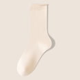 thumbnail image 1 of BLTIBY Women's Mid Calf Roll Top Socks Slouch Cotton Socks for Autumn Winter Solid Color Comfortable Stocking Rose Gold Free Size, 1 of 3