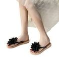 thumbnail image 1 of BLTIBY Women's Orthopedic Flower Flat Flip Flops 3D Stereoscopic Floral Design Shoes Flower Decor Weave Detail Women's Flat Stylish Sandals Black 6.5-7, 1 of 5