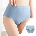 thumbnail image 1 of BLTIBY Women's Period Briefs Solid Color High Waisted Plus Size Menstrual Leakproof Comfortable Panties Bottom Underpants for Teen Girl Blue XXL, 1 of 5