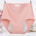 thumbnail image 1 of BLTIBY Women's Period Triangle Briefs Solid Color High Waisted Plus Size Menstrual Leakproof Comfortable Panties Breathable Underpants Pink 4XL, 1 of 5
